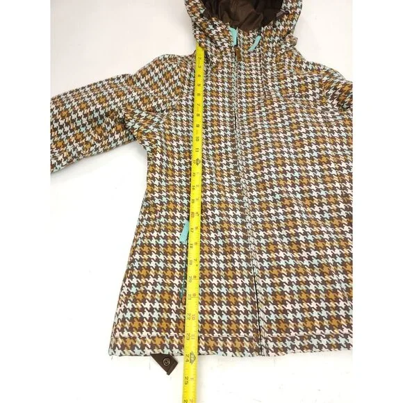 Burton Hounds tooth Hooded Ski Snowboard Jacket Womens Size Extra Small XS - Picture 6 of 9